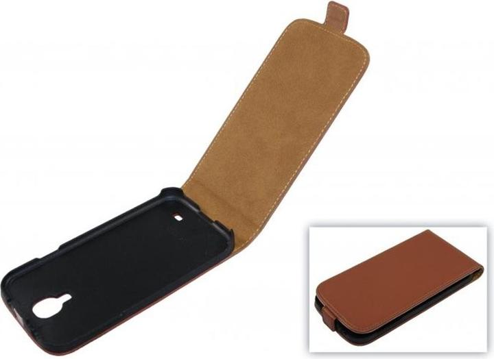Produktbild König Design Tasche (Flip Slim) Samsung I9500 Galaxy S4 braun (Samsung Galaxy S4)