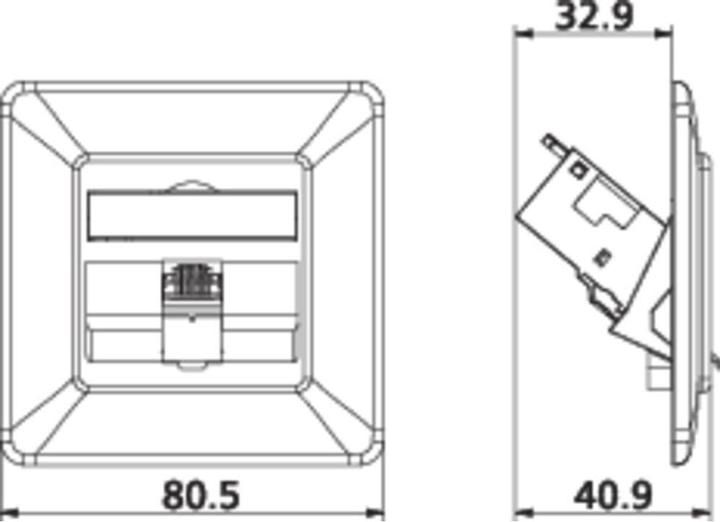 Actual product image Metz Connect IT CONNECT E-DAT module 8(8) UP - Junction box, flush-mounted