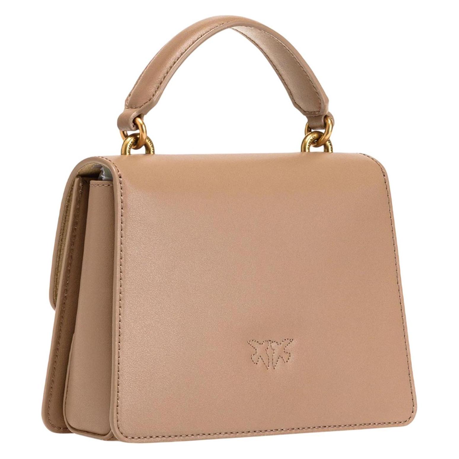 Pinko, Damen, Handtasche, Love One Top Handle Mini Light, Beige