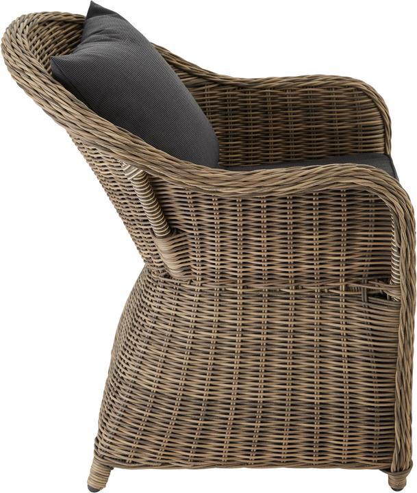 Actual product image tectake 4 Garden chairs luxury rattan + cushions