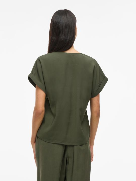 Produktbild Vila VIMARLEE Split Neck Oberteil mit kurzen Ärmeln (36)