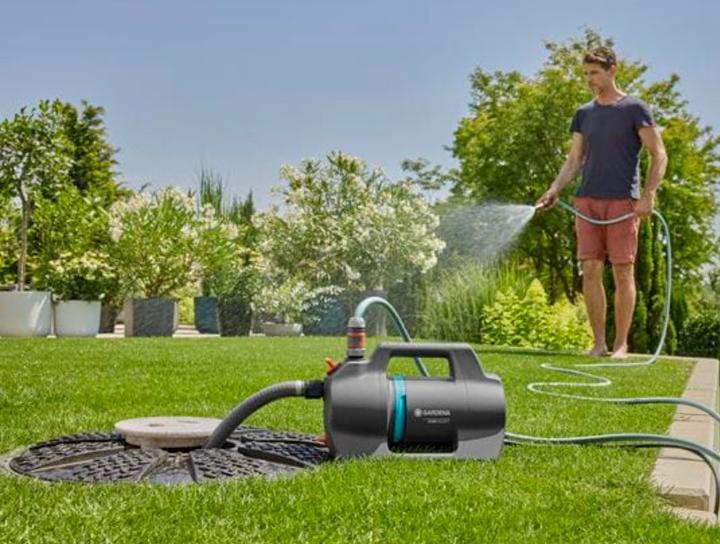 Produktbild Gardena Gard Gartenpumpe 4100 Silent Saugsch.Set 09052-20 (Gartenpumpe)