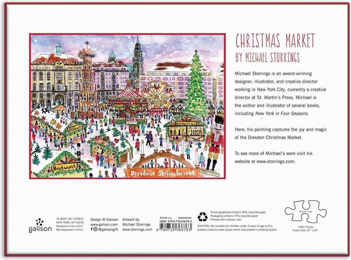 Actual product image Abrams & Chronicle Michael Storring's Christmas Market (1000 pieces)