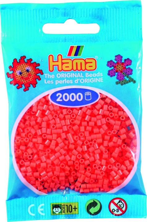 Actual product image Hama mini perler 2000stk pastel rød