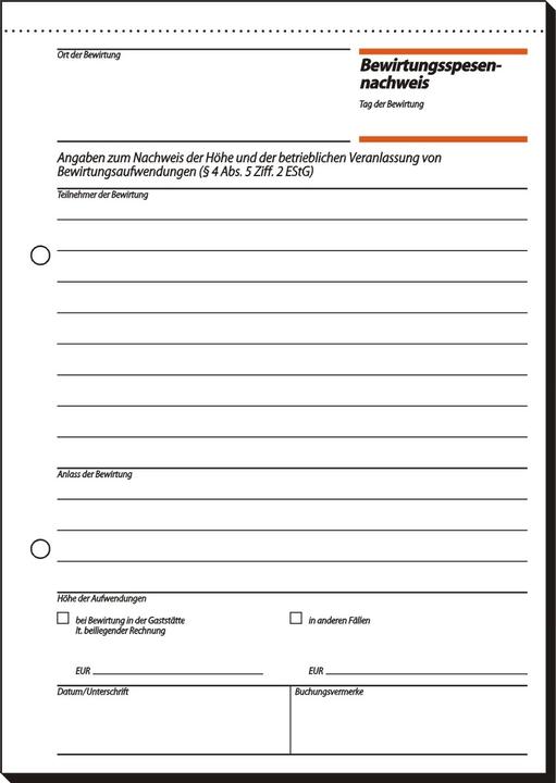 Valeurs nutritives et ingrédients Sigel Formulaire de justificatif de frais d'accueil GB515 (50 x)