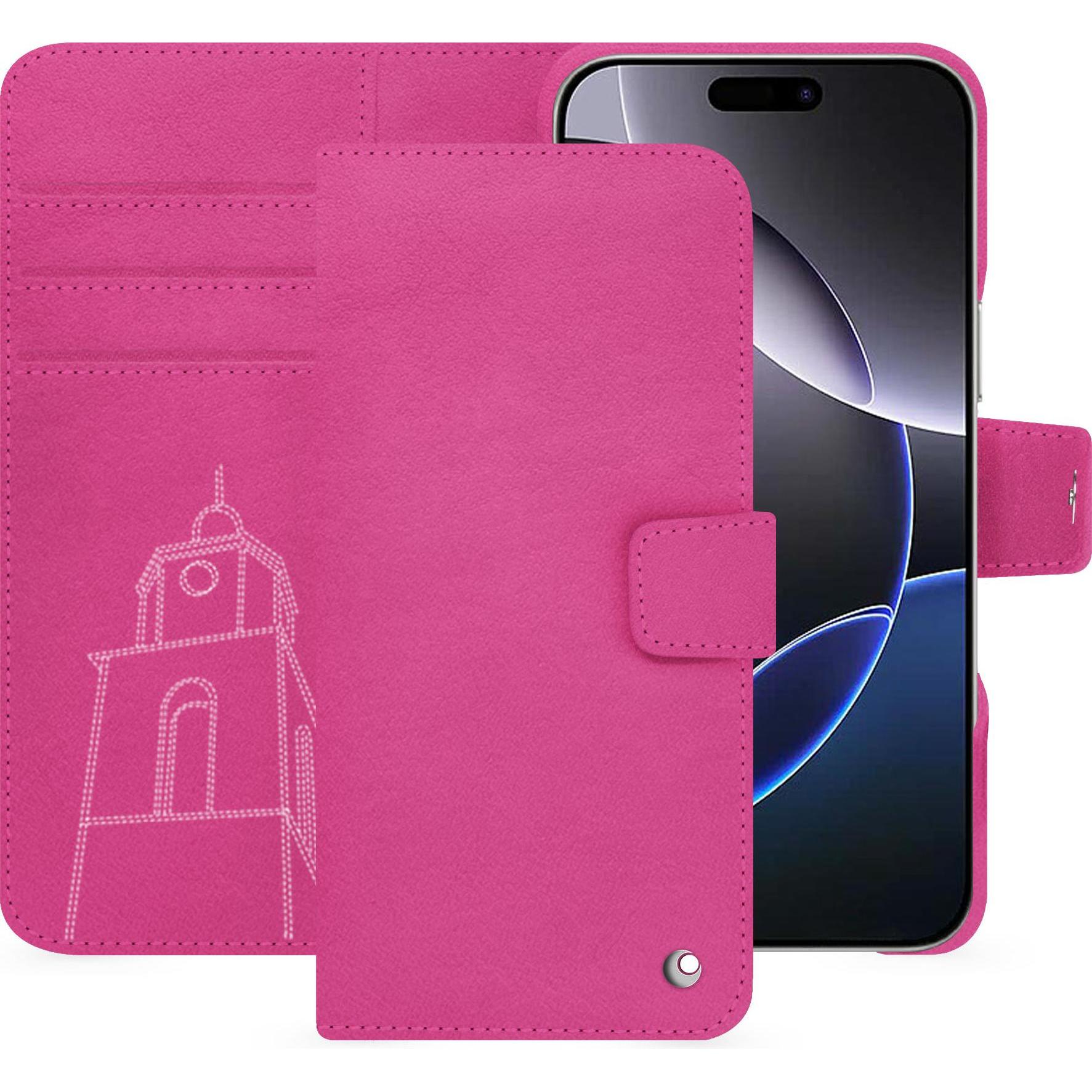 Thumbnail - Noreve Lederschutzhülle Apple iPhone 16 Pro Max (Apple iPhone 16 Pro Max), Smartphone Hülle, Rosa