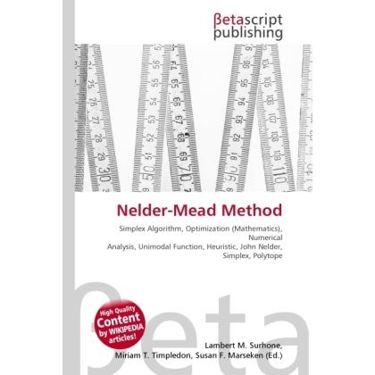 Thumbnail - Nelder-Mead Method, Fachbücher von Lambert M. Surhone, Miriam T. Timpledon, Susan F. Marseken