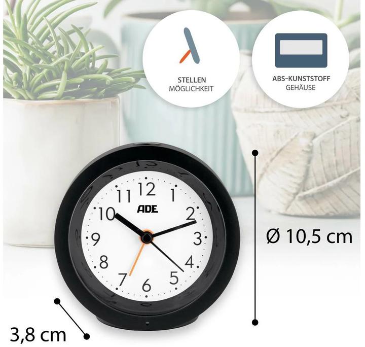 Immagine prodotto ADE Sveglia analogica con sensore di luce notturna