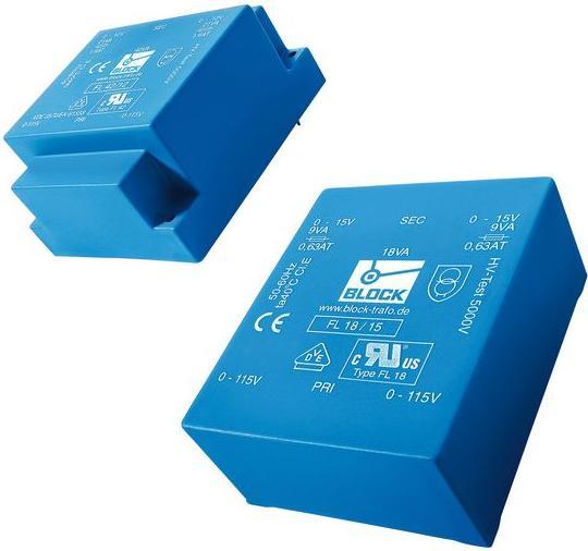 Produktbild Block Transformator FL PCB 18VA 2x15V