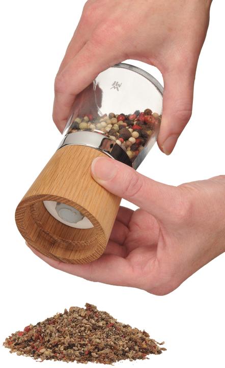 Produktbild WMF Mühlenset Salzmühle Pfeffermühle Set 2tlg Keramikmahlwerk Ceramill Nature Glas (Pfeffer, Salz)
