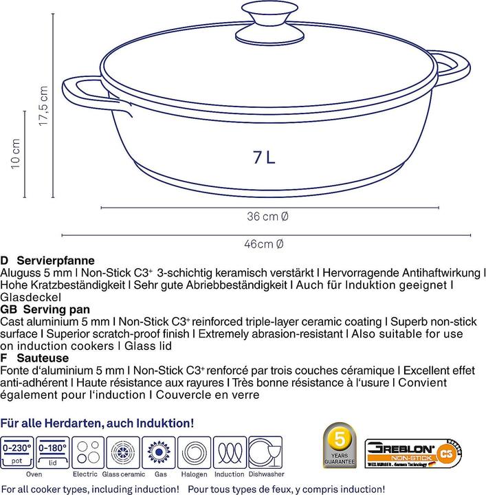Productafbeelding Kela Kerros (36 cm, Koekenpan, Gegoten aluminium)