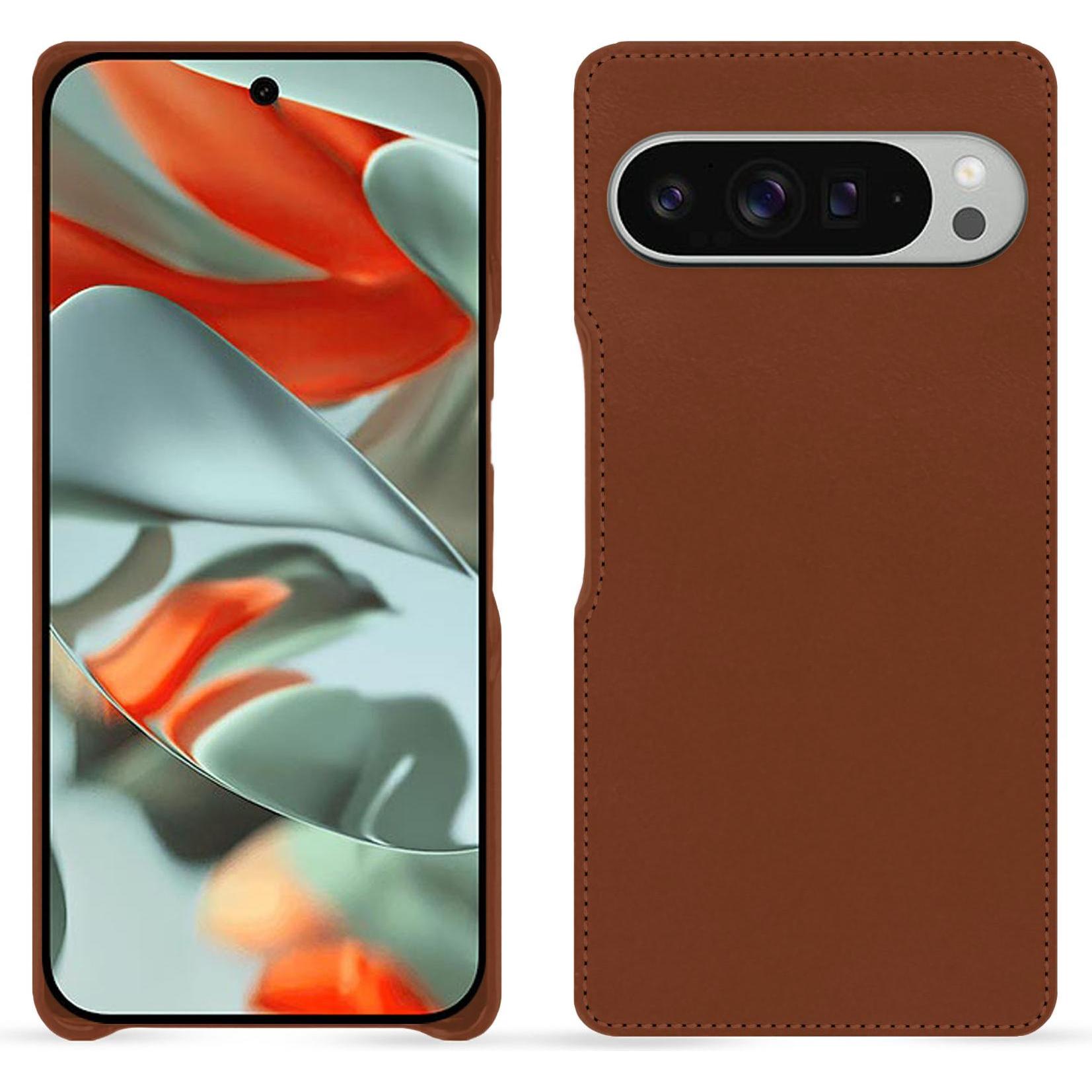 Noreve Lederschutzhülle (Google Pixel 9 Pro XL), Smartphone Hülle, Braun