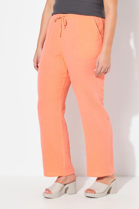 Produktbild Ulla Popken Musselin-Schlupfhose Rose, weites Bein, Elastikbund (58, 60)