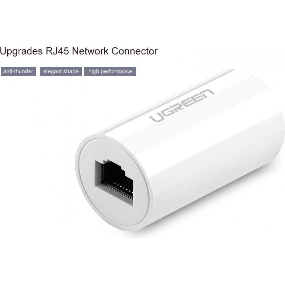 Thumbnail - Ugreen Ethernet Anti-Thunder RJ45 Blitzschlag Schutz Kupplung (UTP, CAT5e, 0.05 m), Netzwerkkabel