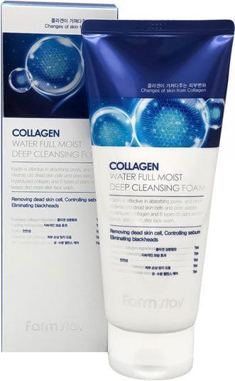 Farm Stay Collagen Water Full Moist Deep Cleansing Foam 180ml (Schaum, 180 ml)