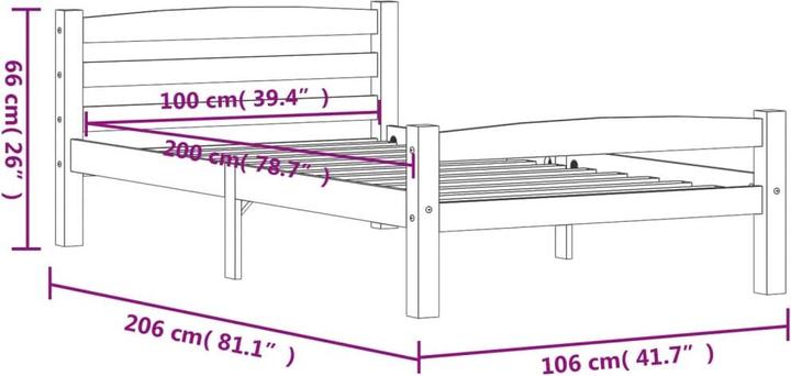 Image du produit vidaXL Bettrahmen (120 x 200 cm)