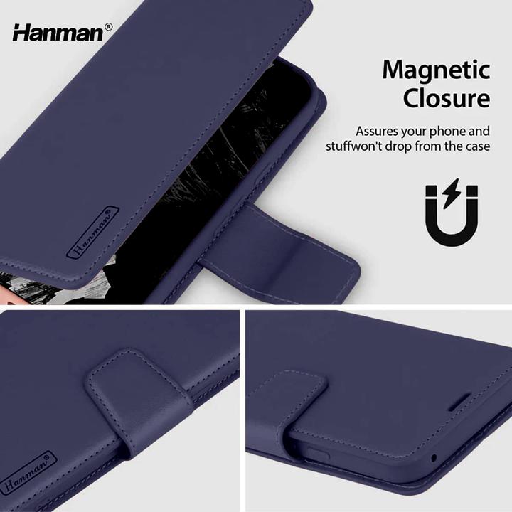Image du produit Hanman Google Pixel 10 Pro XL - Mill Flip Case mit 3 Kartenfächern, blau (Google Pixel 10 Pro XL)