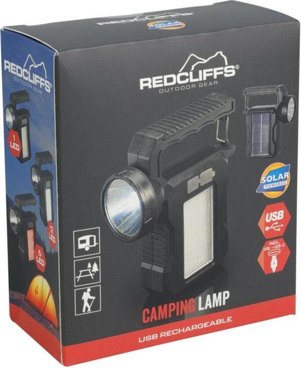 Produktbild Redcliffs Flashlight Camping Lamp USB Charging and Solar