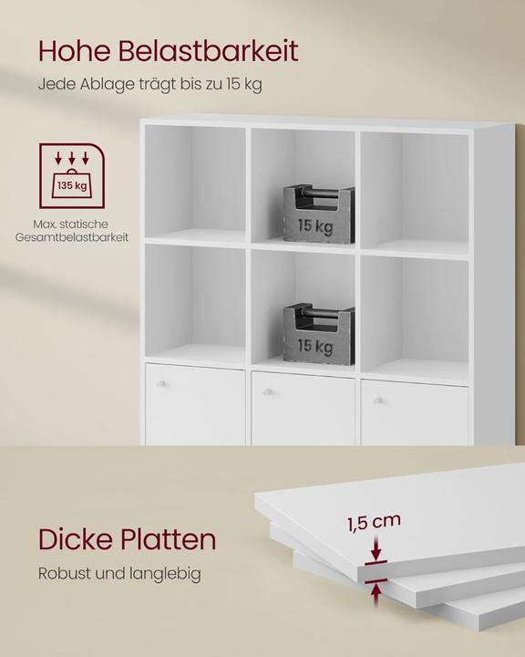 Produktbild Songmics Bücherregal (97.50 x 30 x 97.50 cm)