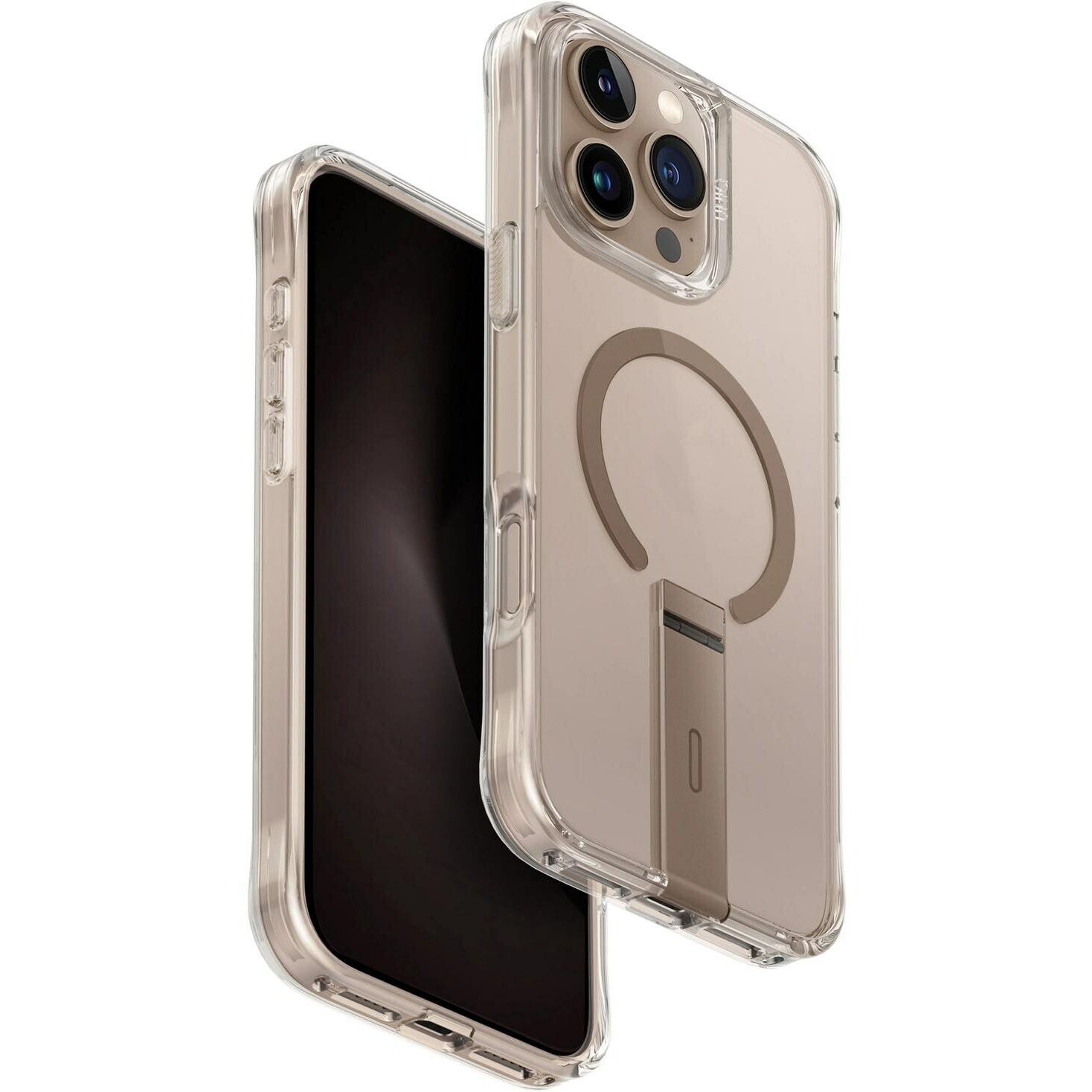 Thumbnail - Uniq case Eleva with Vertica Stand iPhone 16 Pro 6.3" gold/taupe gold (Apple iPhone 16 Pro), Smartphone Hülle, Beige