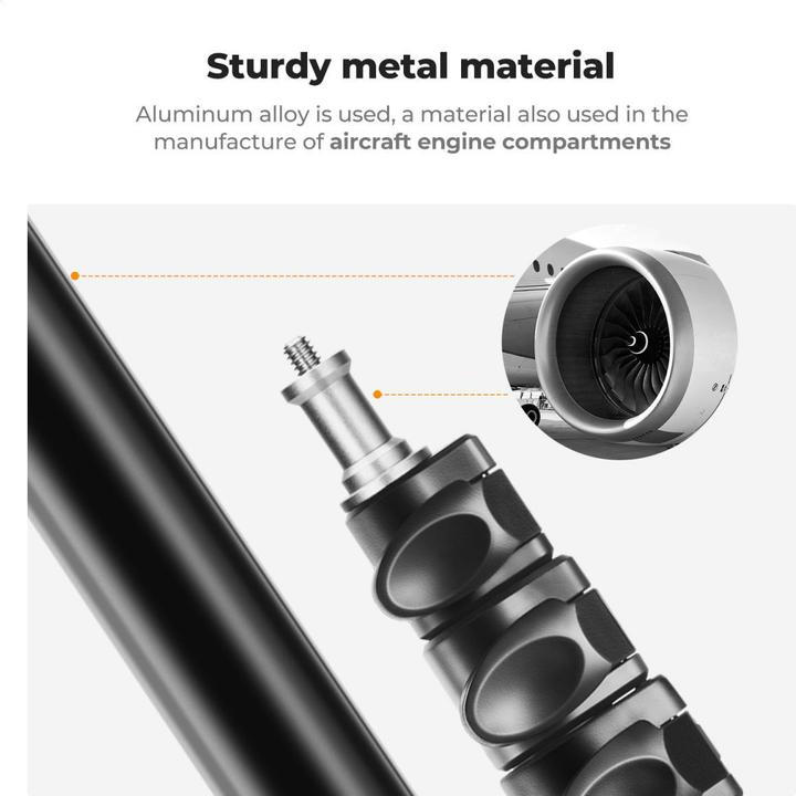 Produktbild K&F Concept 2.0m Extendable/Foldable Photography Light Stand, Aluminum Alloy (4 kg)