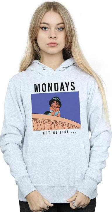 Immagine prodotto Disney Princess Jasmine Mondays Got Me Like Felpa con Cappuccio Donna (M)