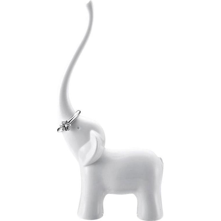 JTI, Uhrenbox + Schmuckaufbewahrung, Ringhalter - Elefant, Weiss