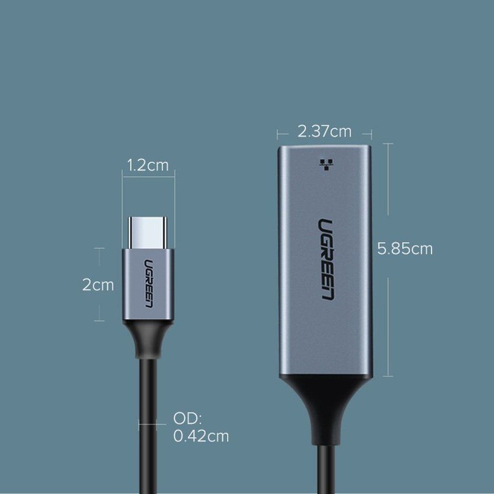 Produktbild Ugreen Gigabit Ethernet Adapter (USB-C 3.1 Gen 1, RJ45 (1x))