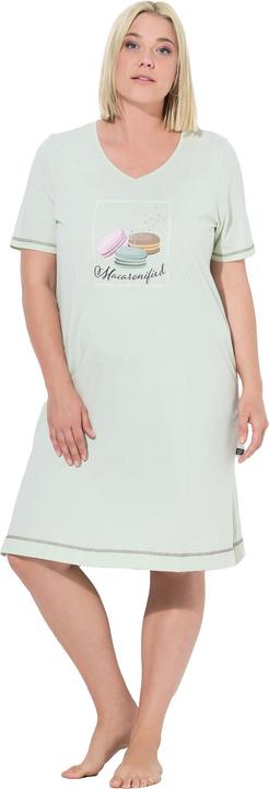 Produktbild Ulla Popken Bigshirt, platzierter Druck, V-Ausschnitt, Halbarm (54)