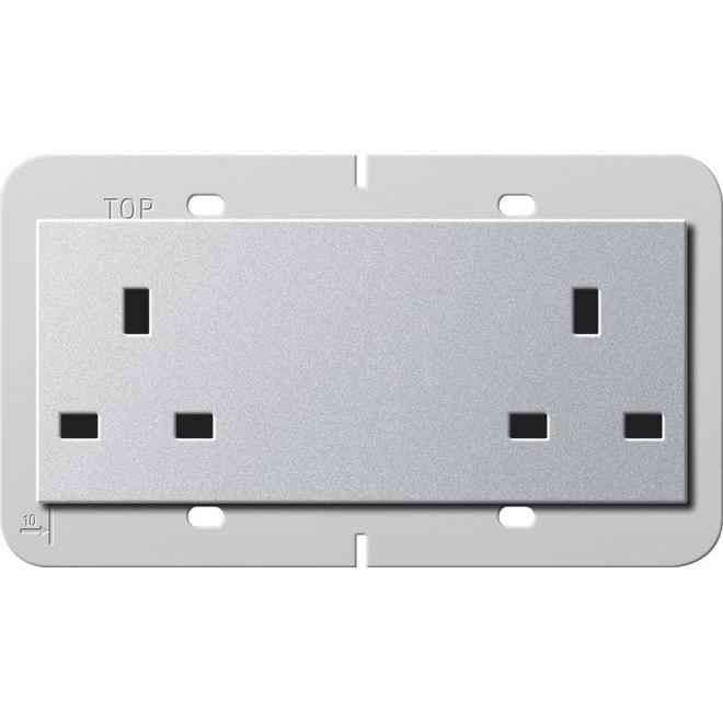 Gira, Steckdose, 2f-Steckd. BS 13 A SH System 55 BS 80 F 278226