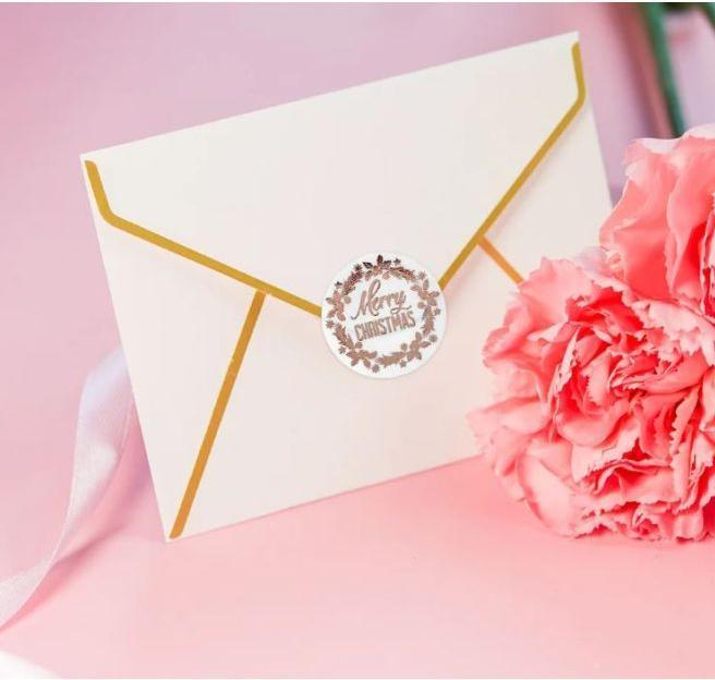 Image du produit MU Style Autocollants ronds "Merry Christmas (Décoration pour cadeau, 1 x)