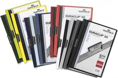 Produktbild Durable Klemmhefter DURACLIP ORIGINAL 60, DIN A4, grau transparenter Vorderdeckel, mit Metallklemme (A4, 1x)