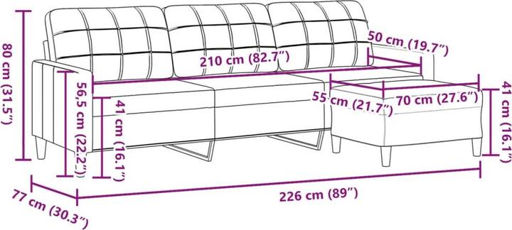 Actual product image vidaXL Lexie (3-seater)
