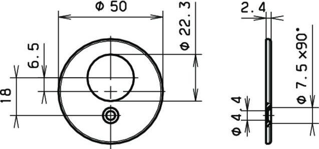 Actual product image Dormakaba Cylinder rosette round RZ