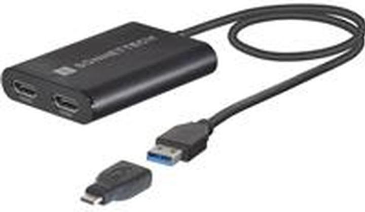 Sonnet Dual 4K 60Hz HDMI Adapter for M1 Thunderbolt Macs *New (USB Typ-C, USB-A, HDMI, 50 cm)