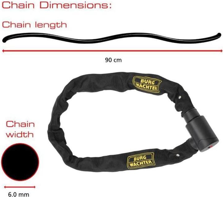 Actual product image Burg Wächter Chain lock 580 90 BLACK (90 cm)