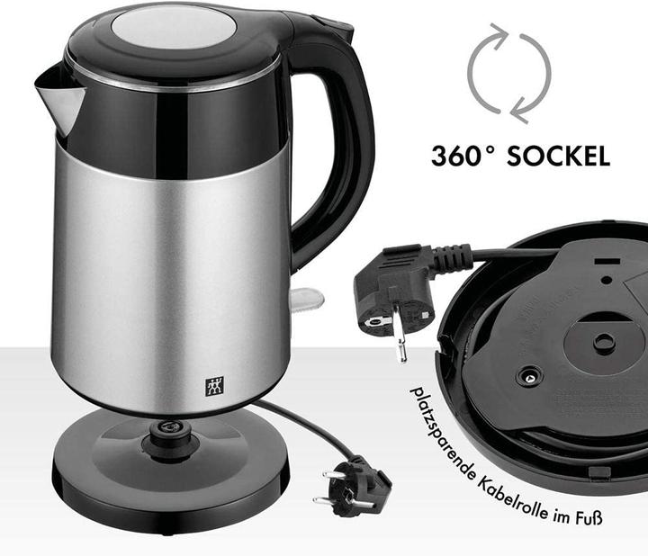Actual product image Zwilling Electric kettle 36420-012, silver/black (1.20 l)