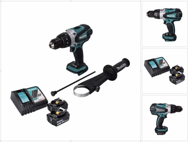 Produktbild Makita DHP 458 RT Akku Schlagbohrschrauber 18 V 91 Nm + 2x Akku 5,0 Ah + Ladegerät (Akkubetrieb)