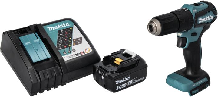 Productafbeelding Makita DHP 483 RT1 Accu-slagboormachine 18 V 40 Nm Borstelloos + 1x accu 5.0 Ah + lader