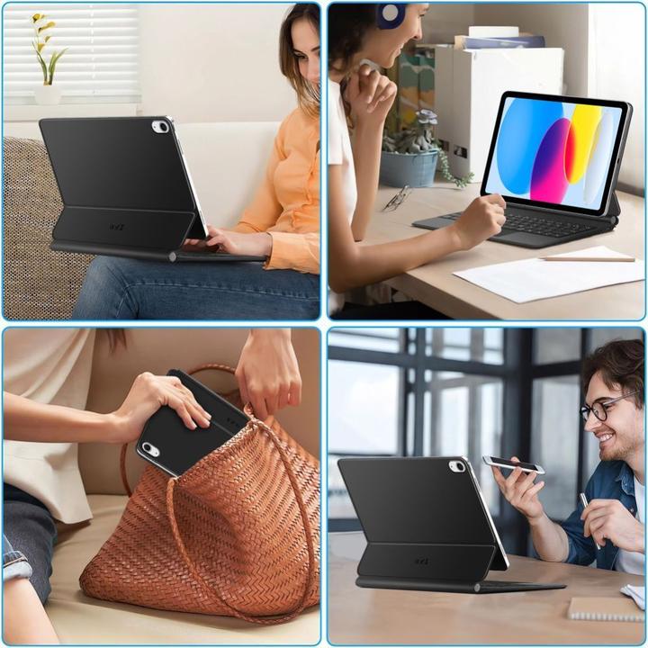 Actual product image Tech-Protect Smartcase Magnetic mit Tastatur für iPad 10,9" 2022 / iPad 11" 2025 - Schwarz (USA)