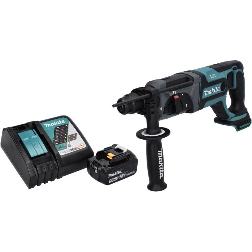 Thumbnail - Makita, Bohrmaschine + Akkuschrauber, DHR 241 RT1 Akku Bohrhammer 18 V 2,0 J SDS plus + 1x Akku 5,0 Ah + Ladegerät (Akku...