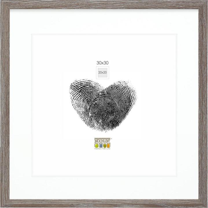 Actual product image Deknudt S66KH3 P1 30x30 Holz grau mit Passepartout (30 x 30 cm)