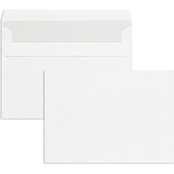Blanke, Briefumschlag, Briefumschläge 125x176mm (DIN B6) 75g/qm selbstklebend VE=1000 Stück weiss (1000 x)