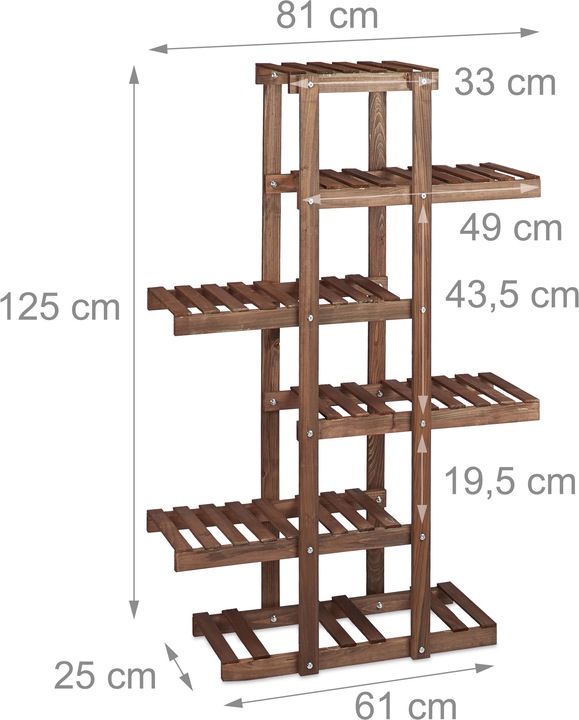 Image du produit Relaxdays Étagère à fleurs