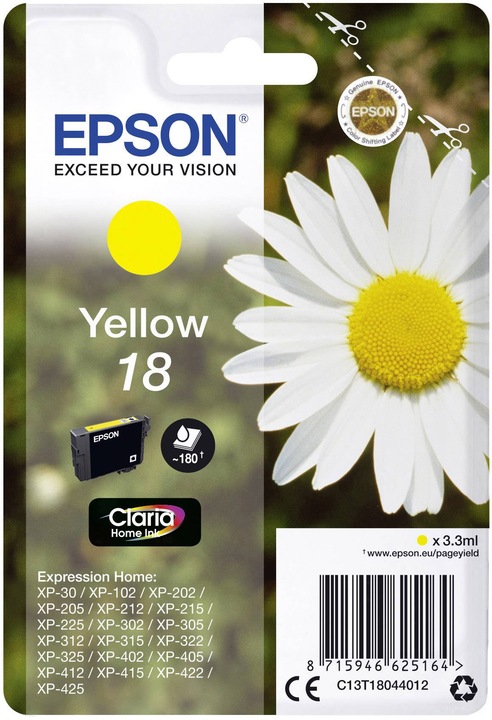 Actual product image Epson 18 Claria Home (Y)