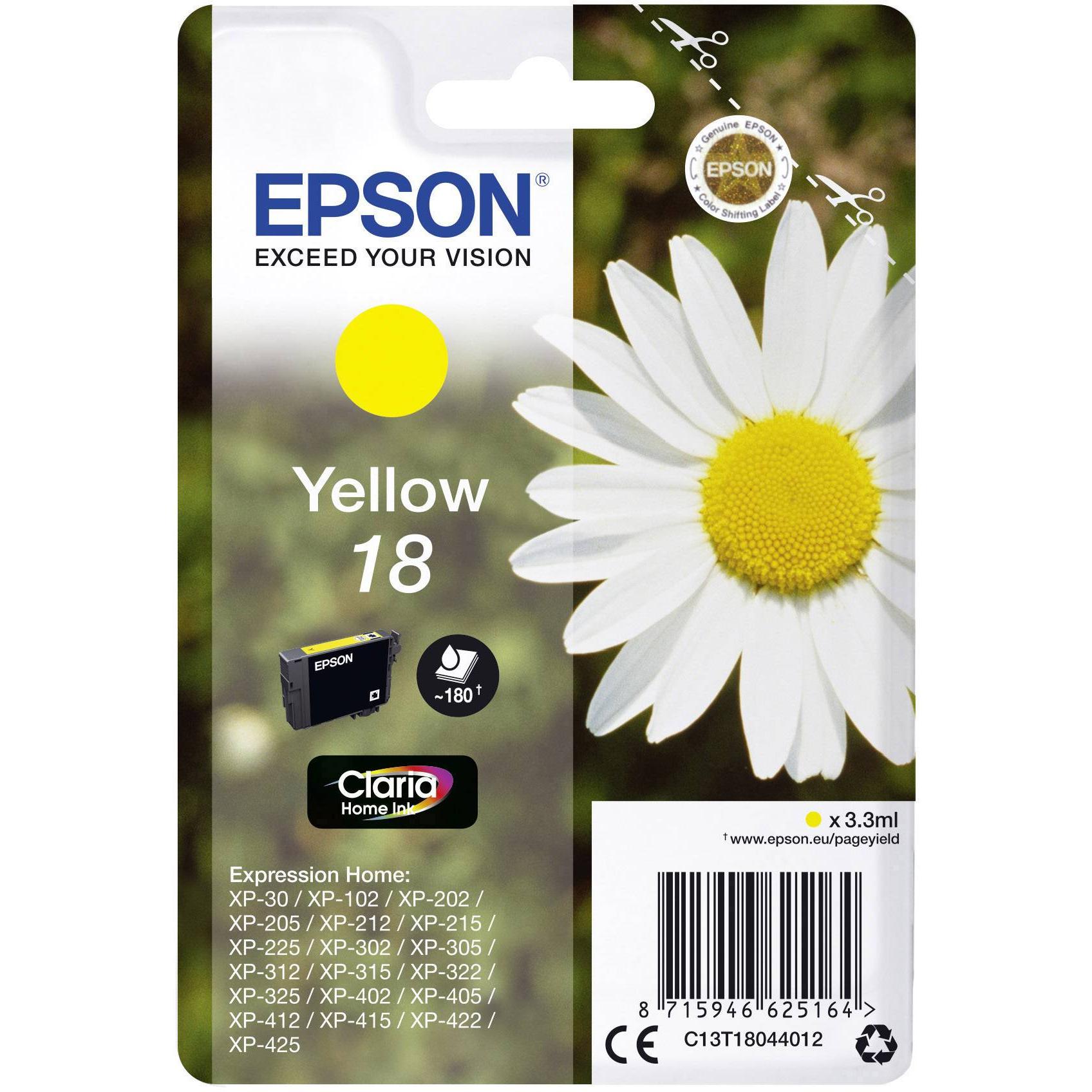 Epson, Druckerpatrone, 18 Claria Home (Y)