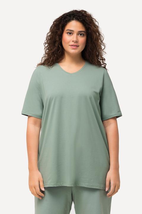 Produktbild Ulla Popken T-Shirt, A-Linie, V-Ausschnitt, Halbarm (58)