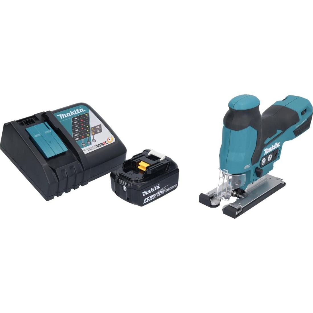 Thumbnail - Makita, Stichsäge, DJV 185 RM1 Akku PendelhubstichsÃ¤ge 18 V Brushless + 1x Akku 4,0 Ah + LadegerÃ¤t