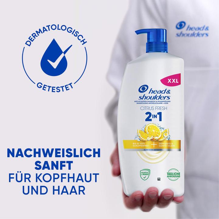 Produktbild Head & Shoulders Anti-Schuppen Shampoo 2in1 Citrus Fresh für fettiges Haar (800 ml, Flüssiges Shampoo)
