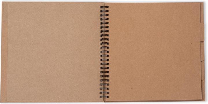 Actual product image art by marlene Spiral Passepartout-Notizbuch 203x203x17 mm, Kraft braun, 1 Stück